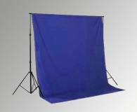 Set bluescreen Stoffhintergrund inkl. Hintergrundsystem 305cm breit  x 315cm hoch